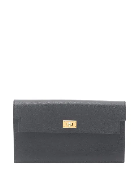Hermès Pre-Owned 2024 Chevre Chamkila Kelly Pocket Wallet long wallets
