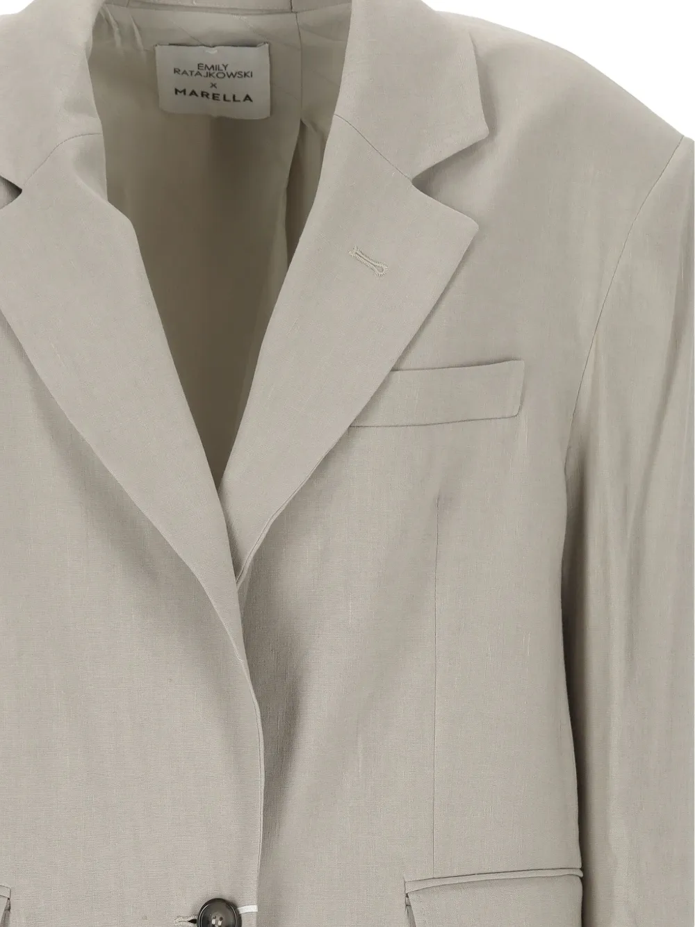 Marella Blazer met enkele rij knopen Beige