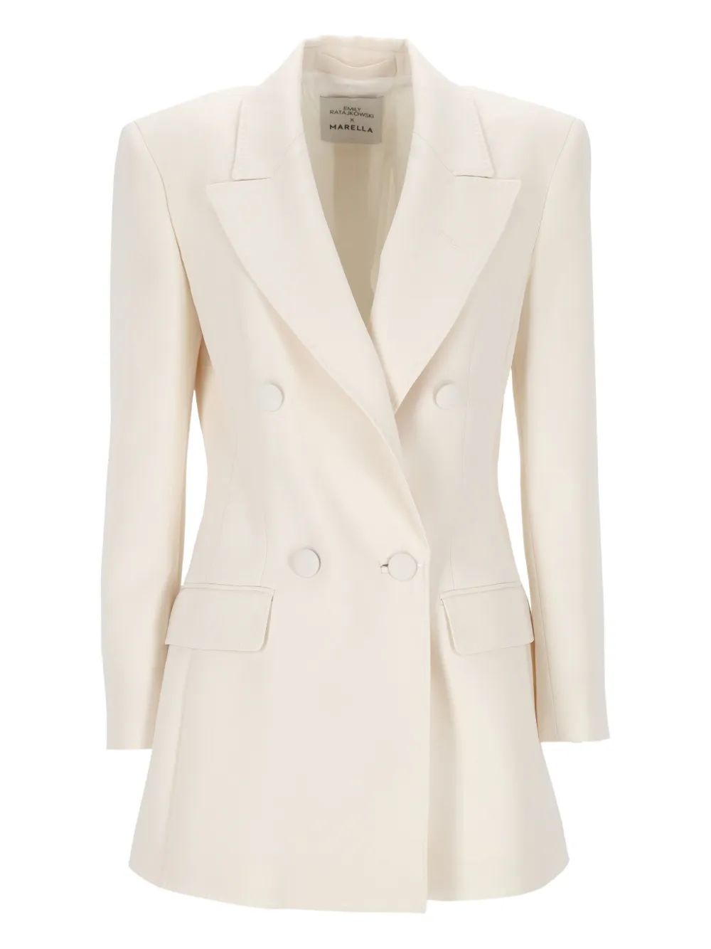 Marella x Emily Ratajkowski double-breasted blazer | Neutrals | Image 1