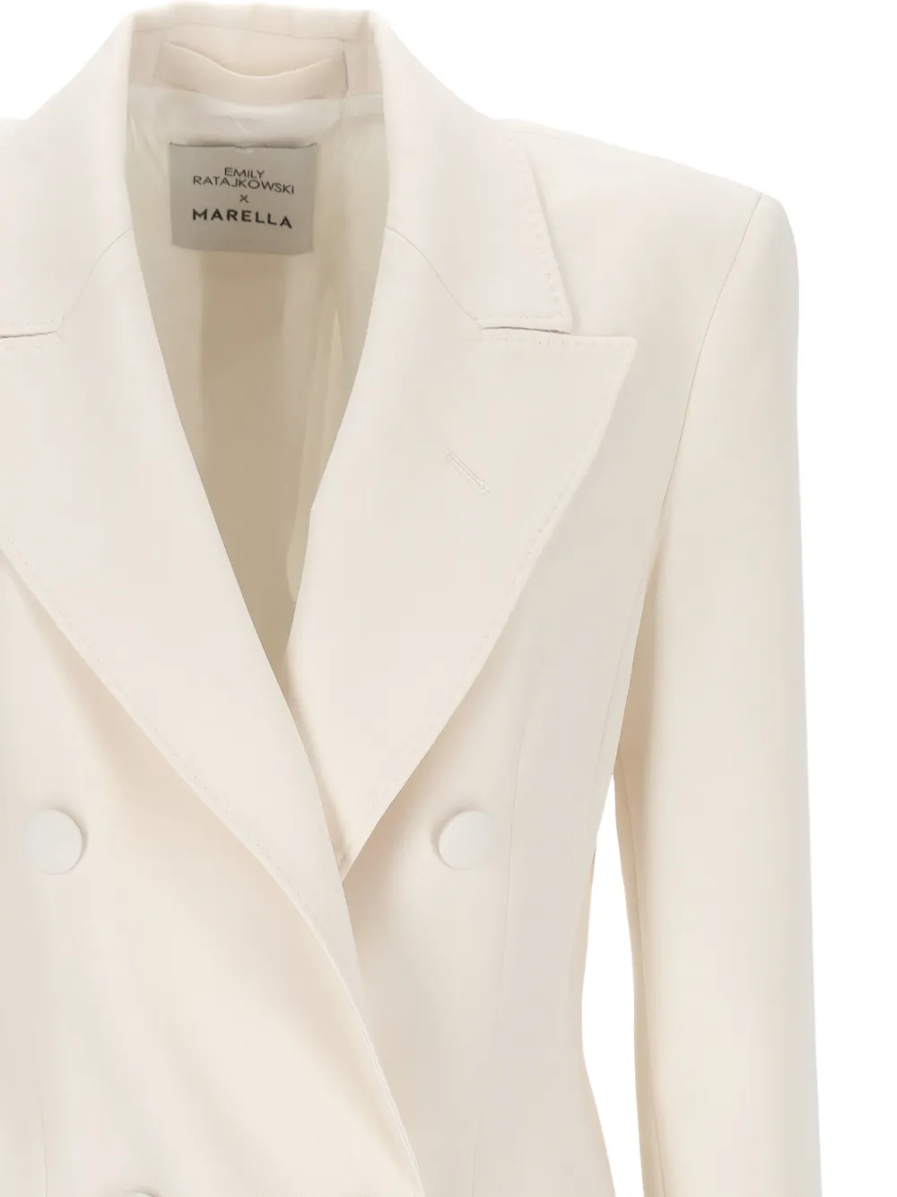 Marella X Emily Ratajkowski Double-breasted Blazer In Neutral