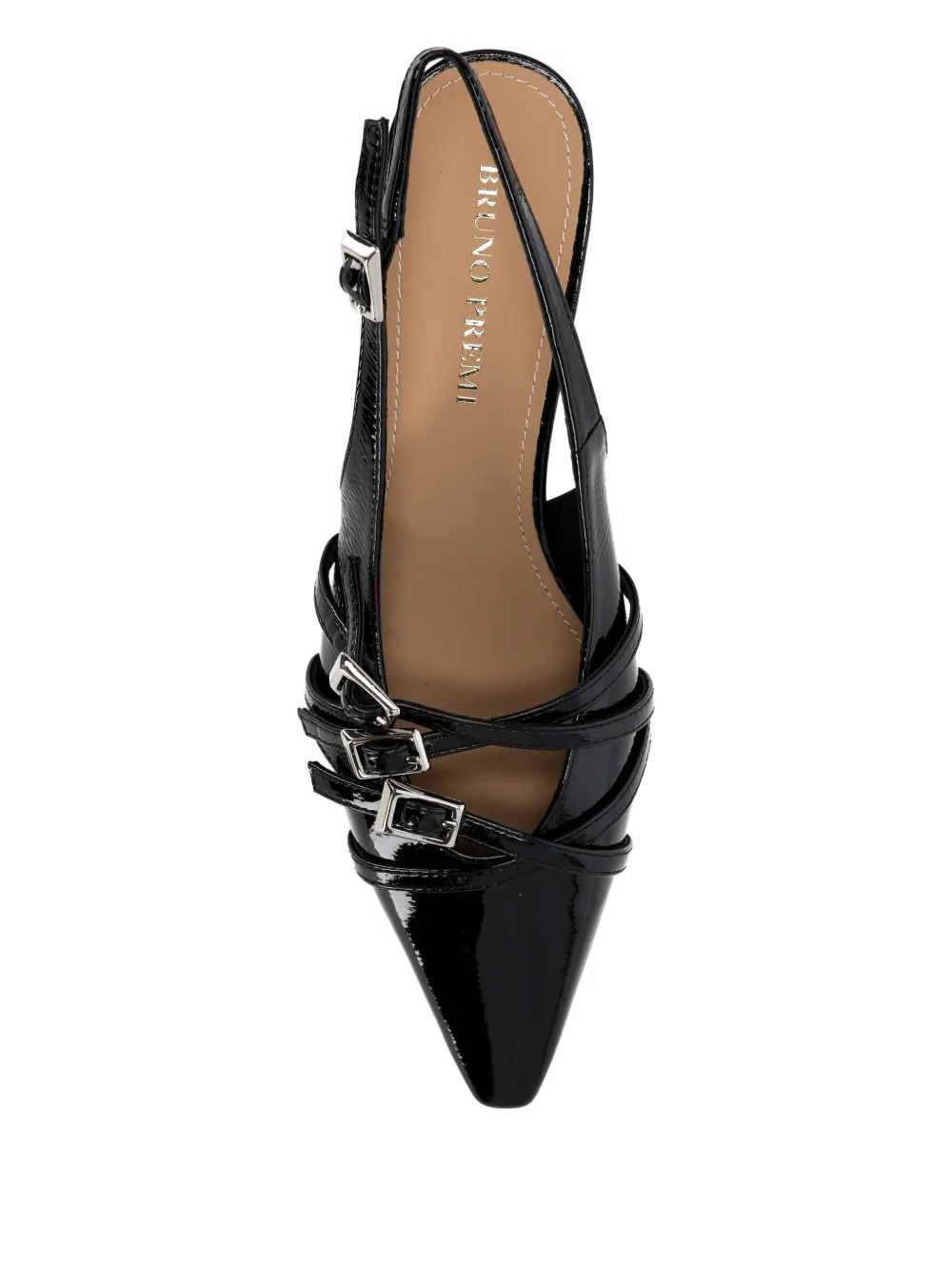 Bruno Premi 40mm Gao Treo Buckle Slingback Pumps In Black