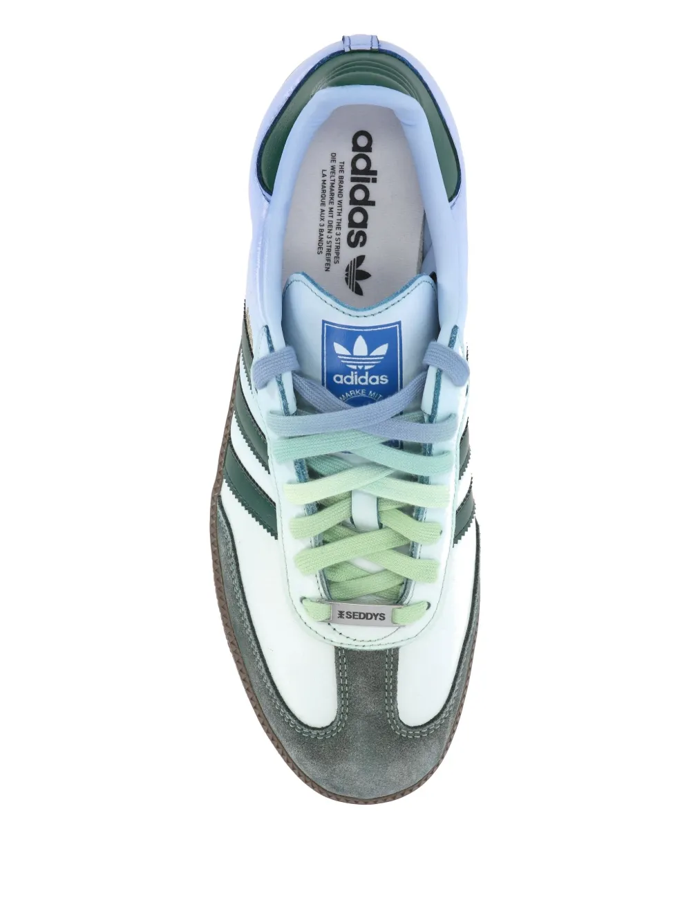 Seddy's Customised Addidas Samba Sneakers In Blue