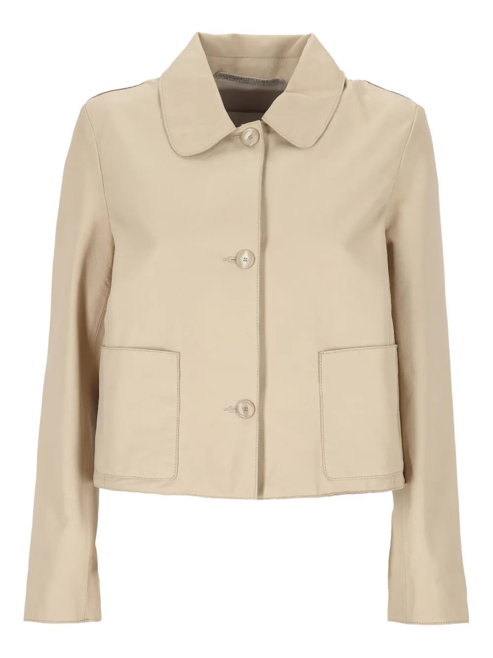 THE JACK LEATHERS buttoned jacket | Neutrals | Image 1
