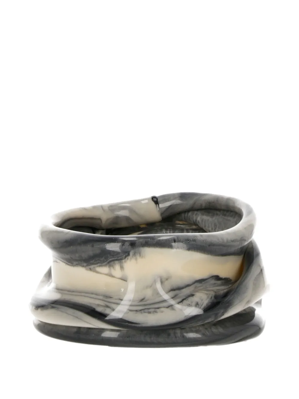 STUDIO X medium Iris marbled vase (7cm x 15cm) | Black | Image 1