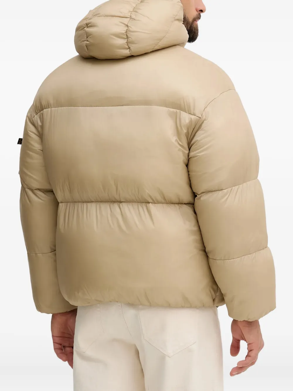 Alpha Industries Cloud donsjack met capuchon en rits Beige
