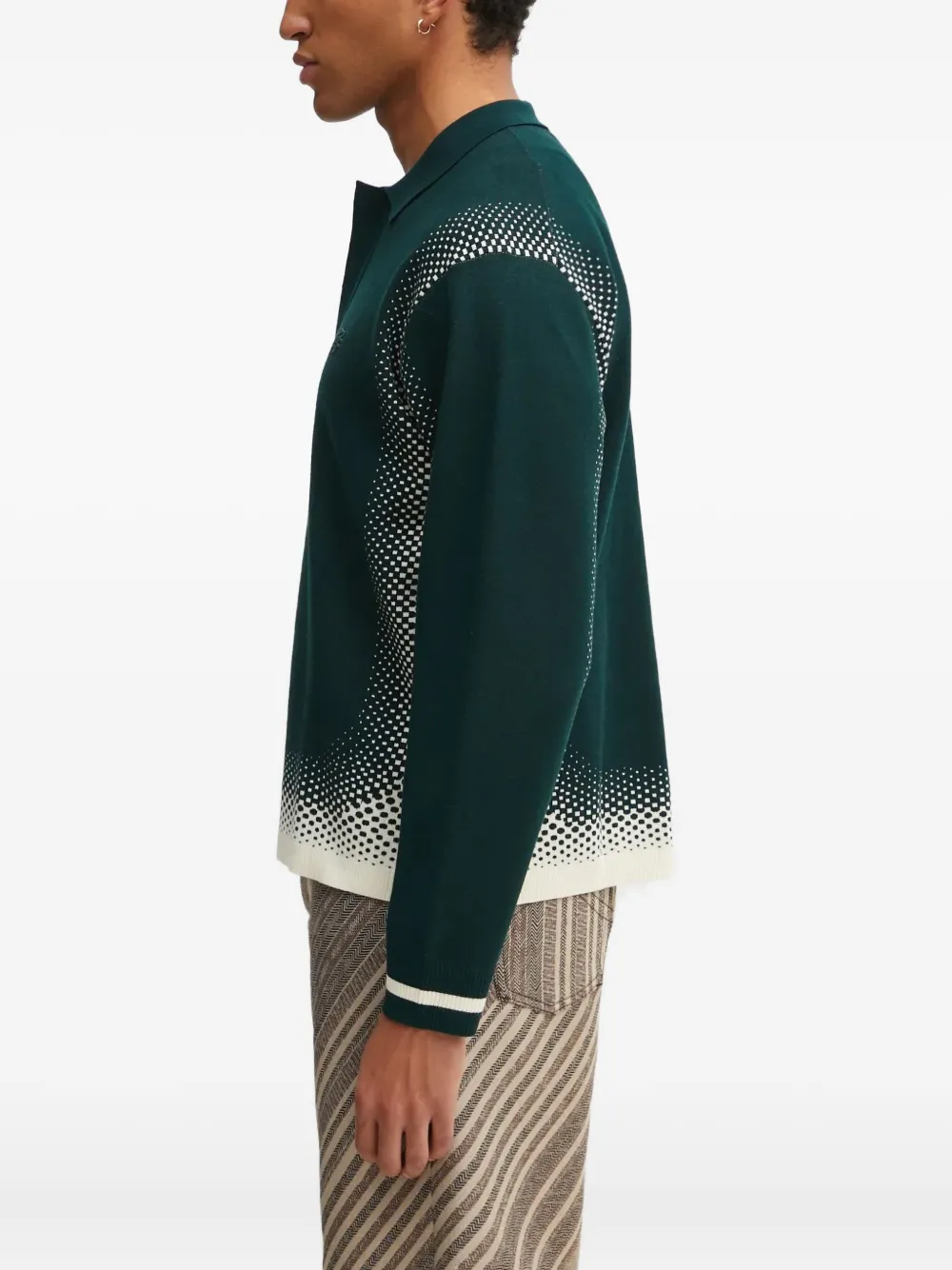 Filling Pieces Poloshirt met lange mouwen - Groen