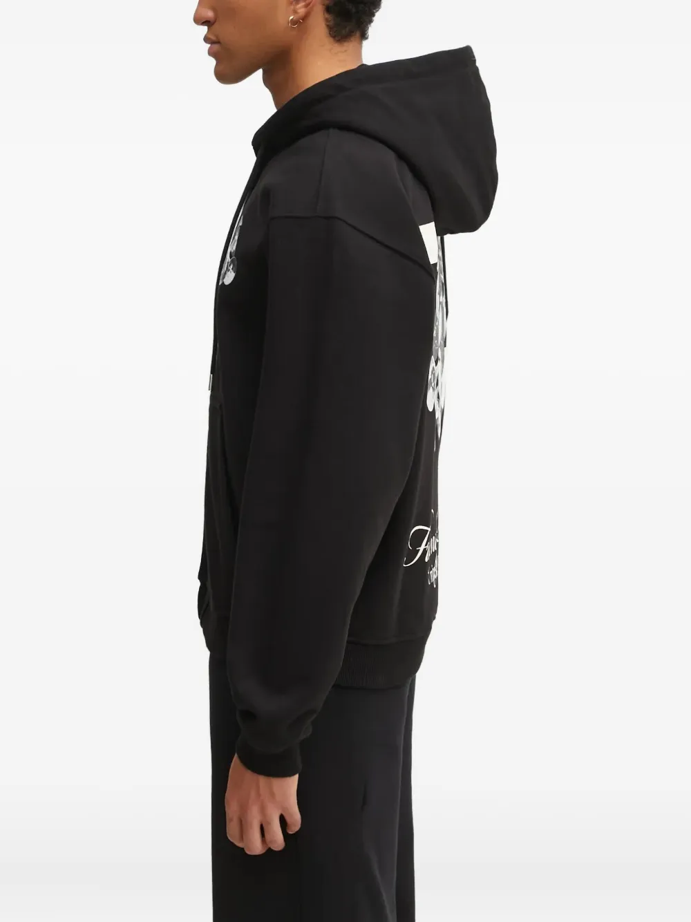 Filling Pieces Hoodie met rits Zwart