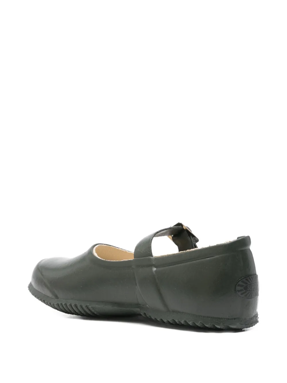Superga Buckled Ballet Flats In Green