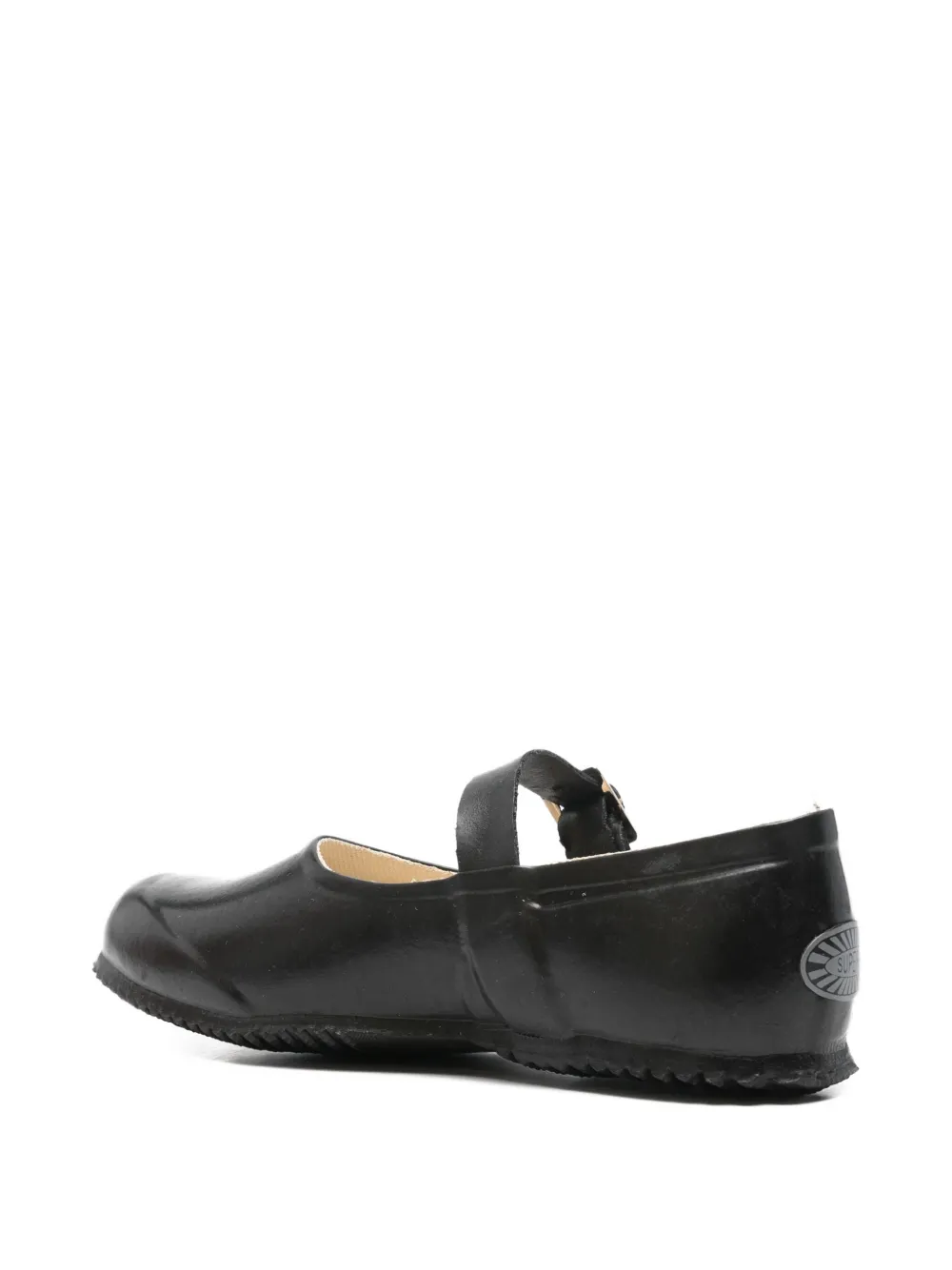 Superga Leather Ballet Flats In Black