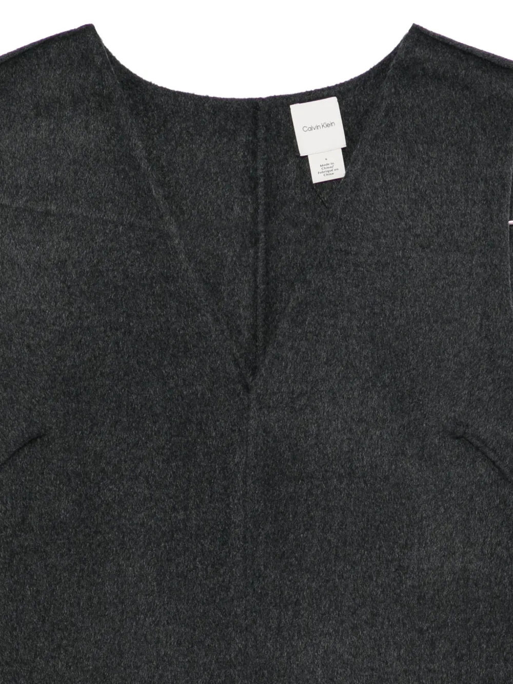 Calvin Klein V-neck Mini Dress In Black