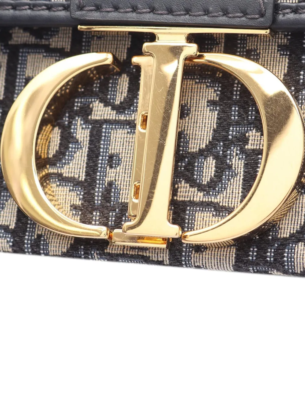 Pre-owned Dior 2000-2025 Oblique Canvas 30 Montaigne Box Bag Crossbody Bag In Blue