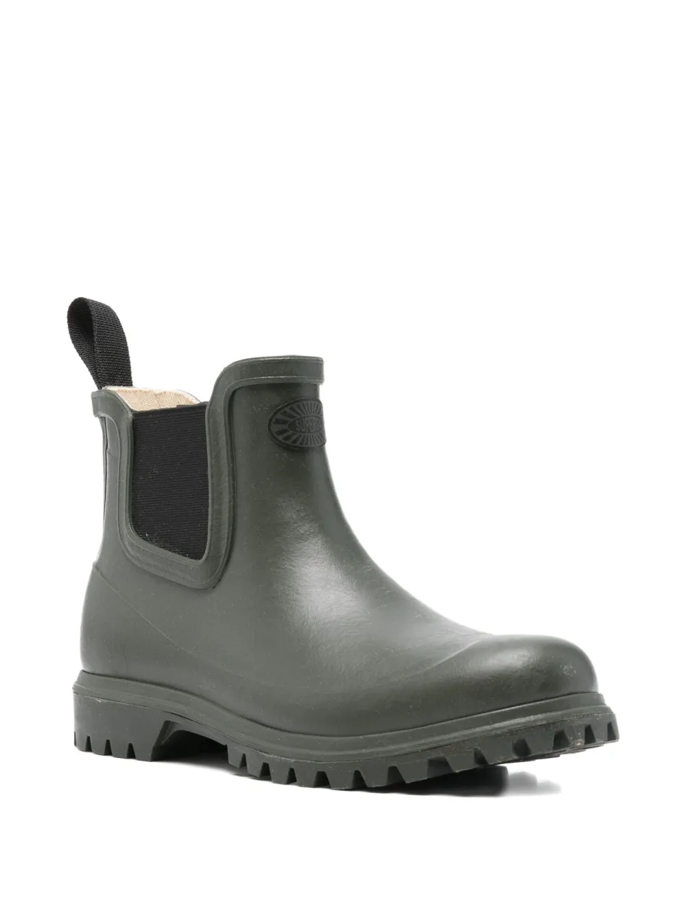 Superga Rubber Chelsea Boots In Green