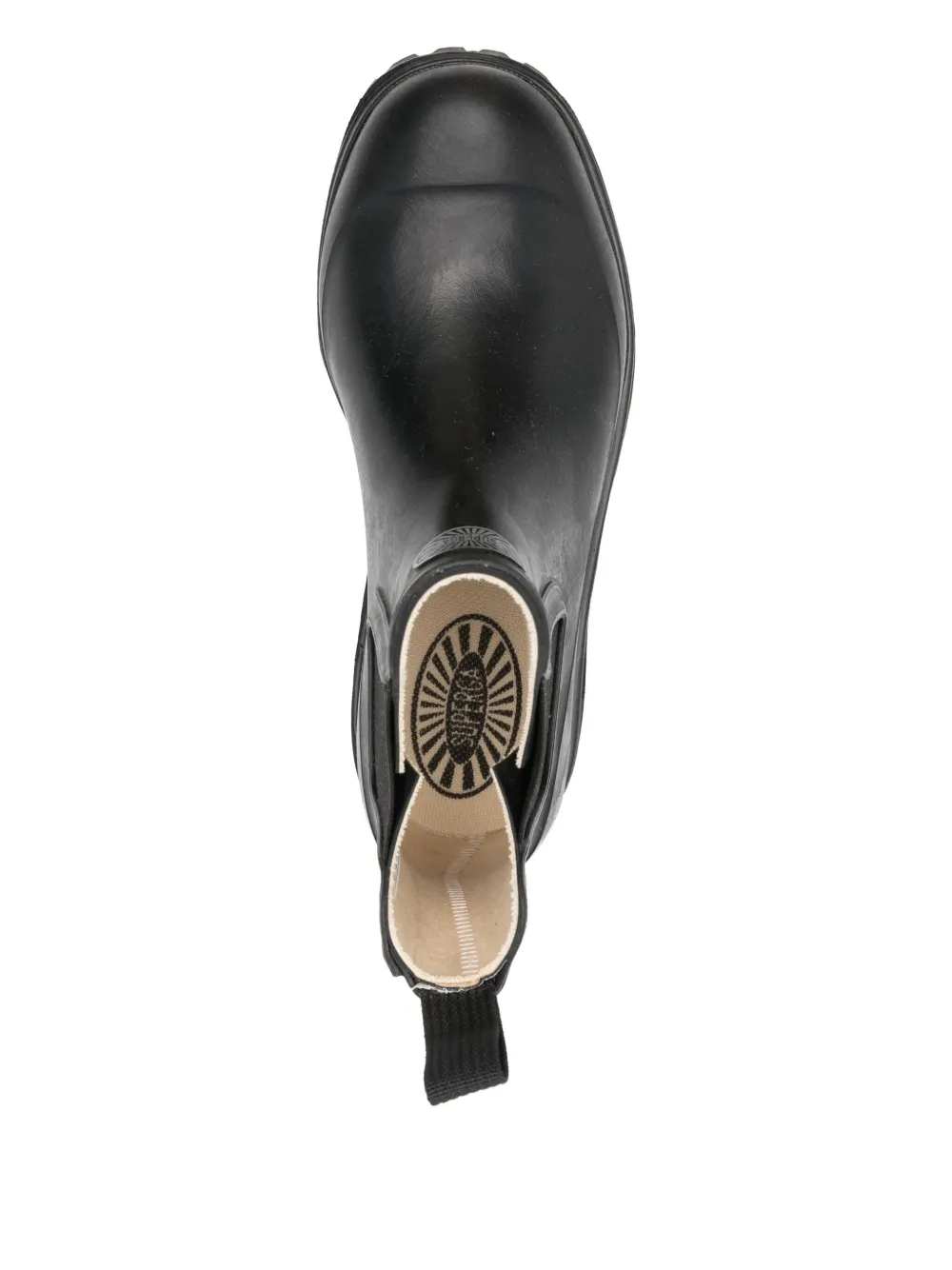 Superga Rubber Chelsea Boots In Black