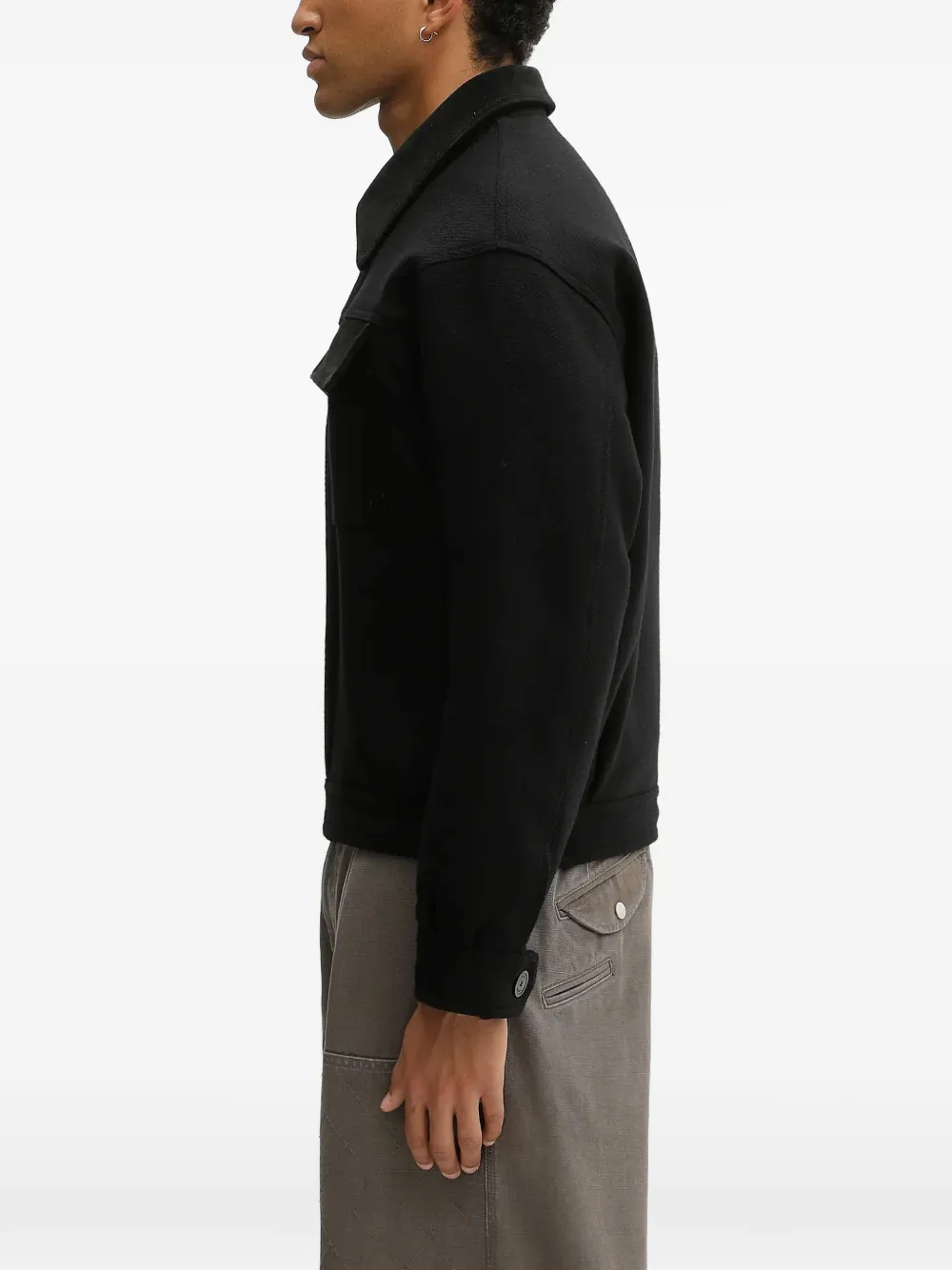  Filling Pieces Box Varsity Jacket - Black 
