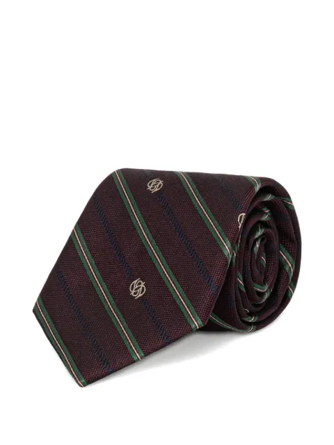Drôle De Monsieur stripe-pattern silk tie