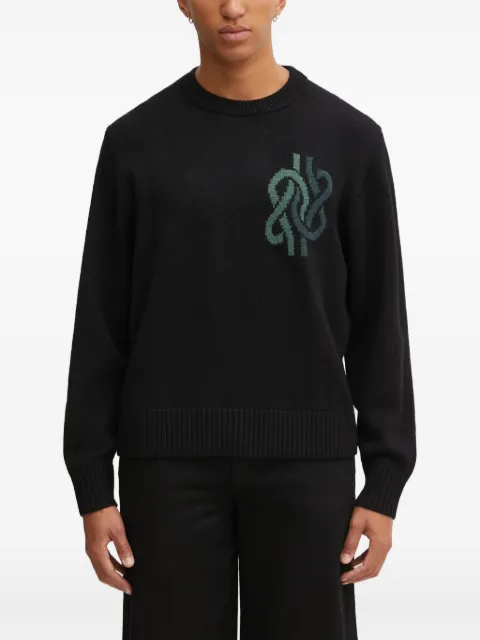 Filling Pieces embroidered crew-neck sweater