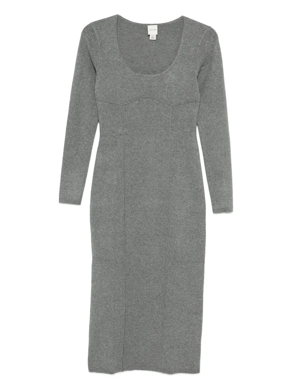 Calvin Klein robe mi-longue à manches longues | gris | Image 1