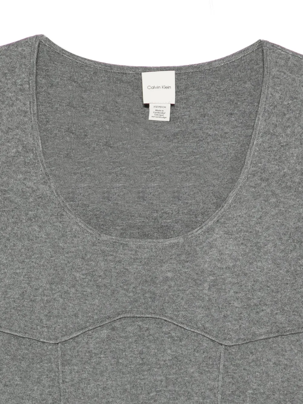 Calvin Klein Midi-jurk met lange mouwen Grijs