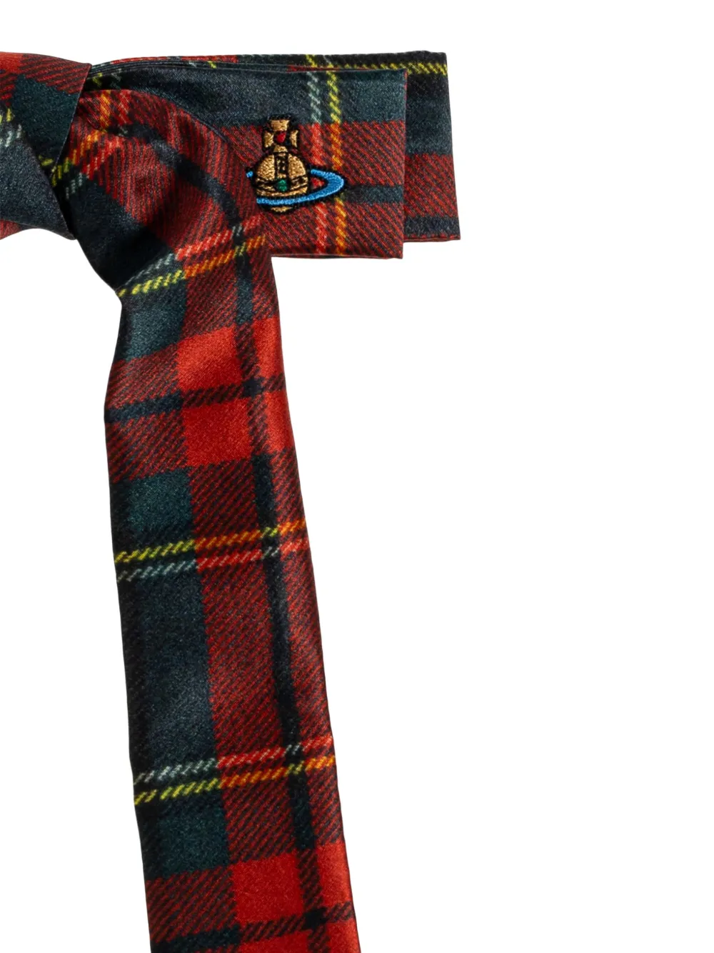 Vivienne Westwood Haarspeld met tartan ruit Rood