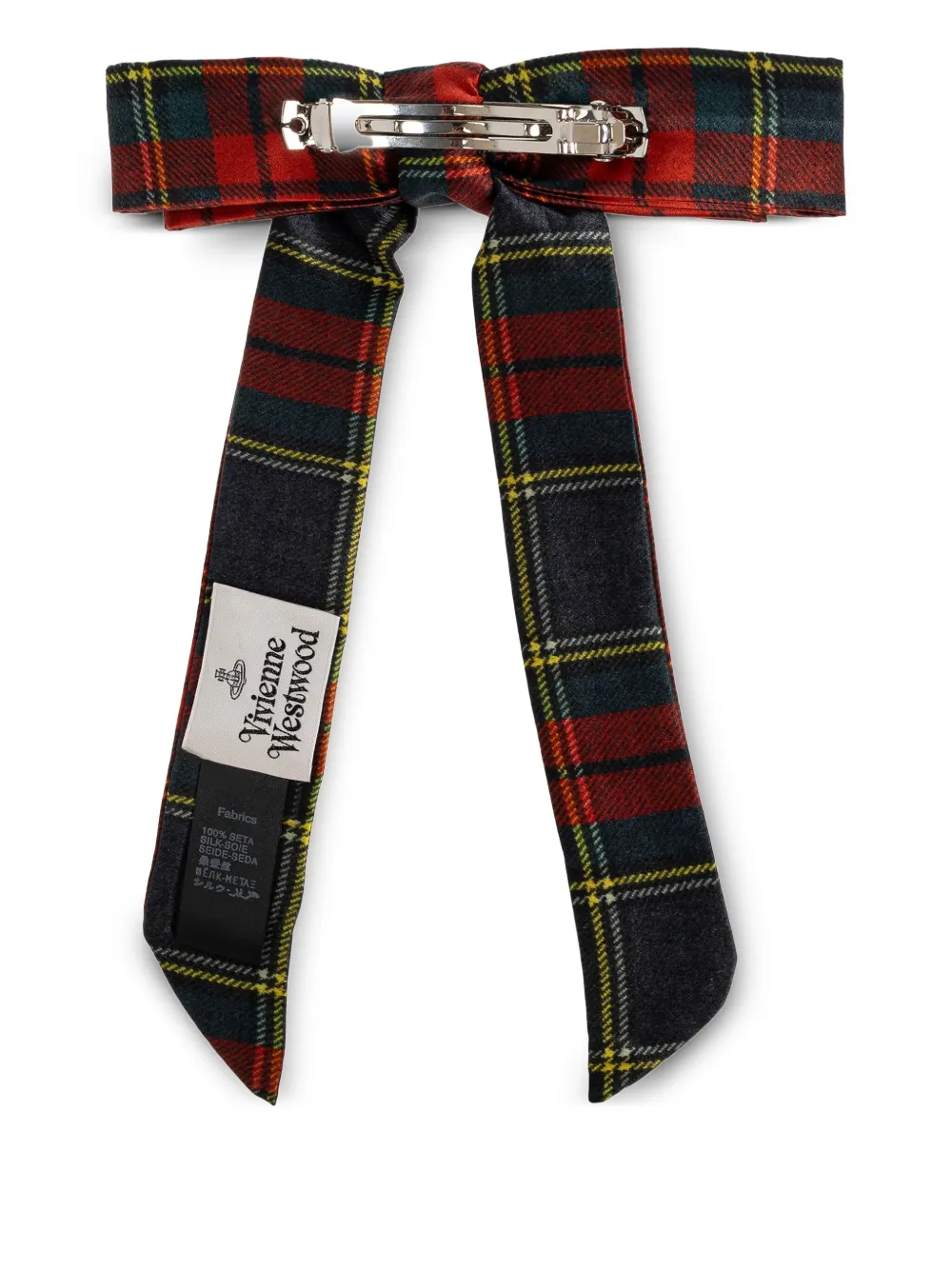 Vivienne Westwood Haarspeld met tartan ruit Rood