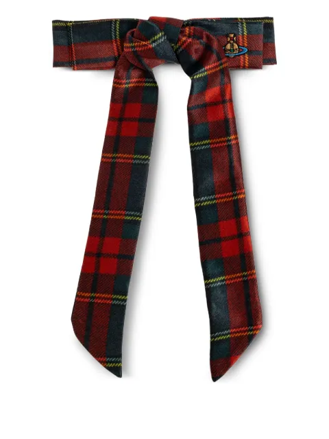 Vivienne Westwood tartan orb-detail hair accessory