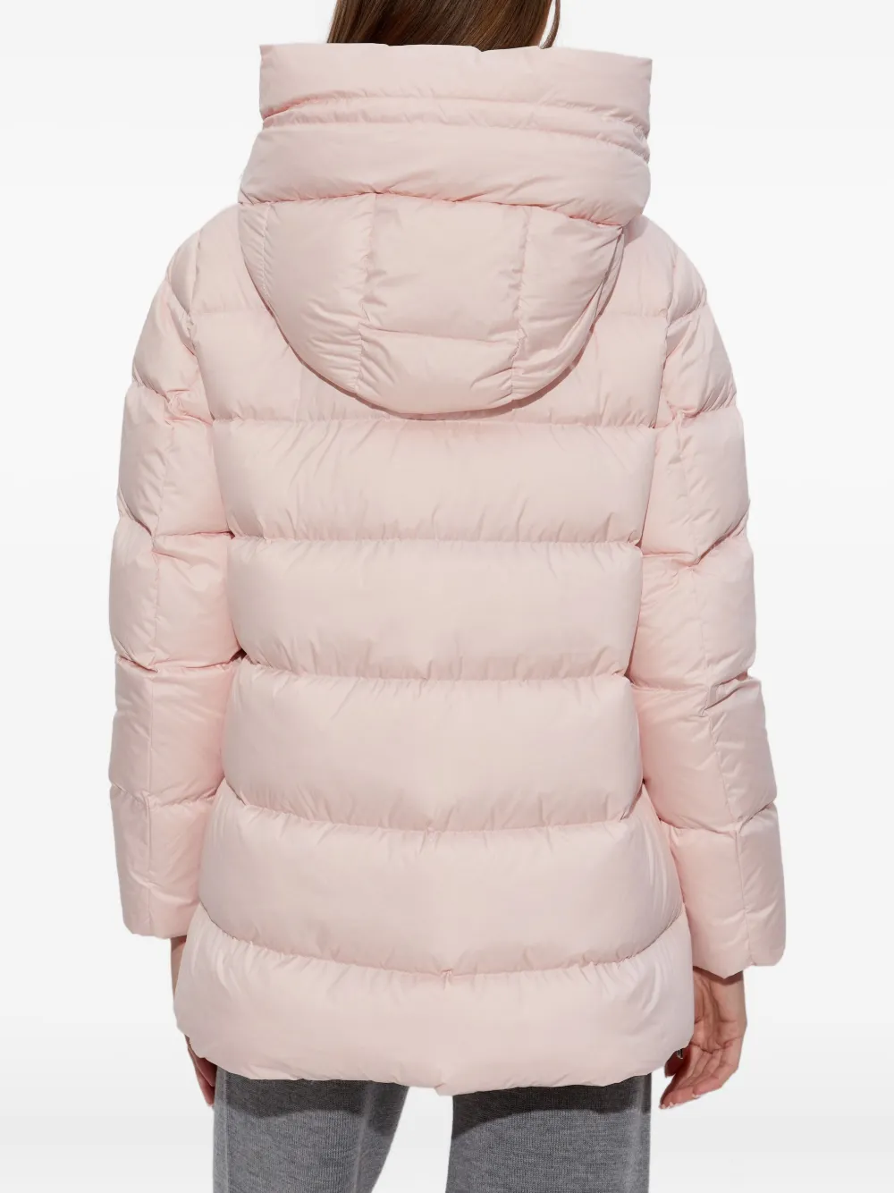 Add Quilted Down Puffer Jacket In Pink