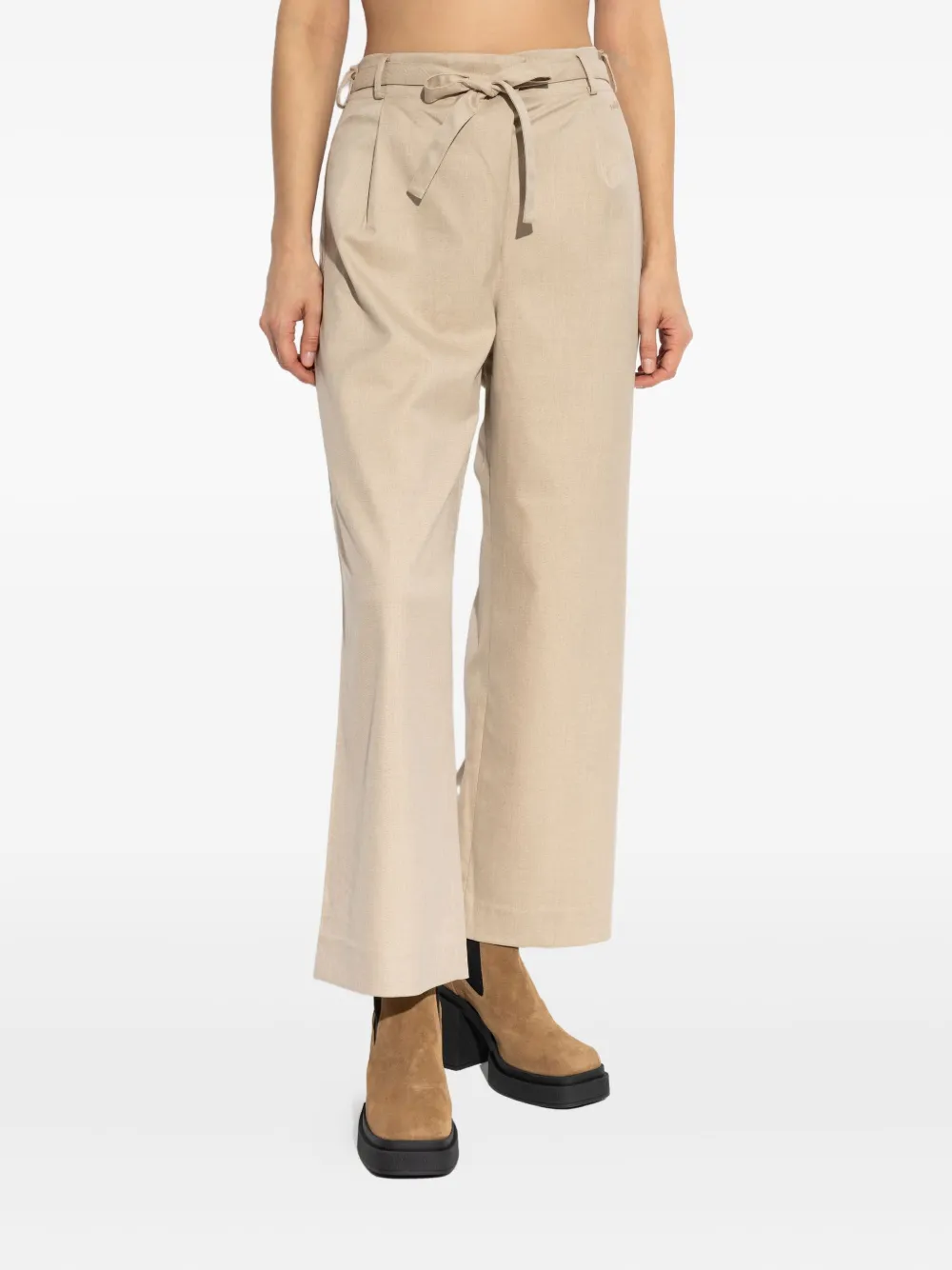 Add Logo-embroidered Trousers In Brown