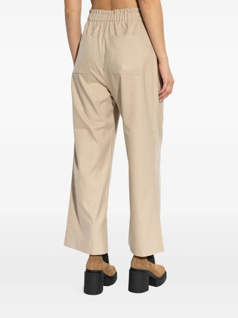 Add Logo-embroidered Trousers In Brown