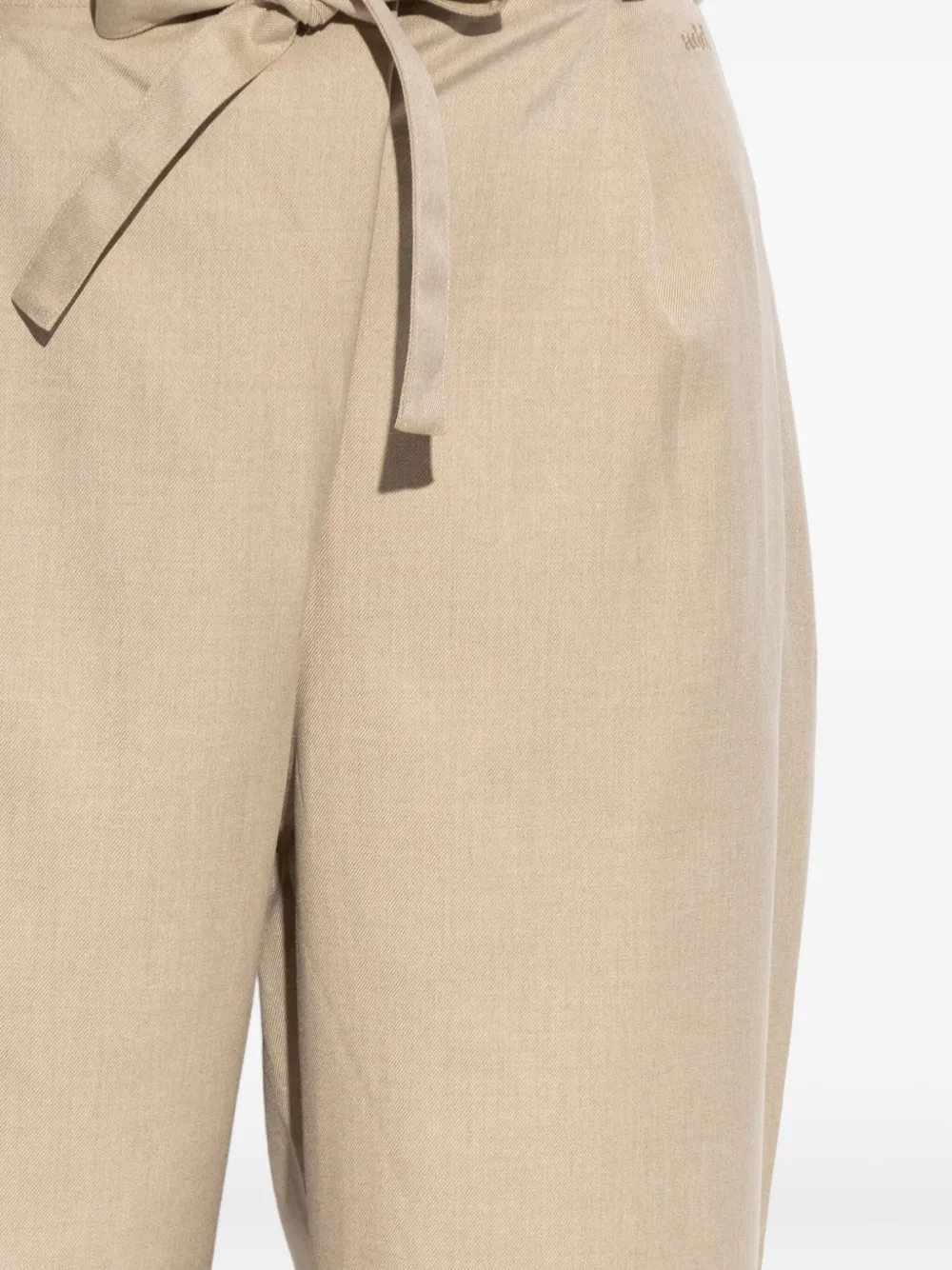 Add Logo-embroidered Trousers In Brown