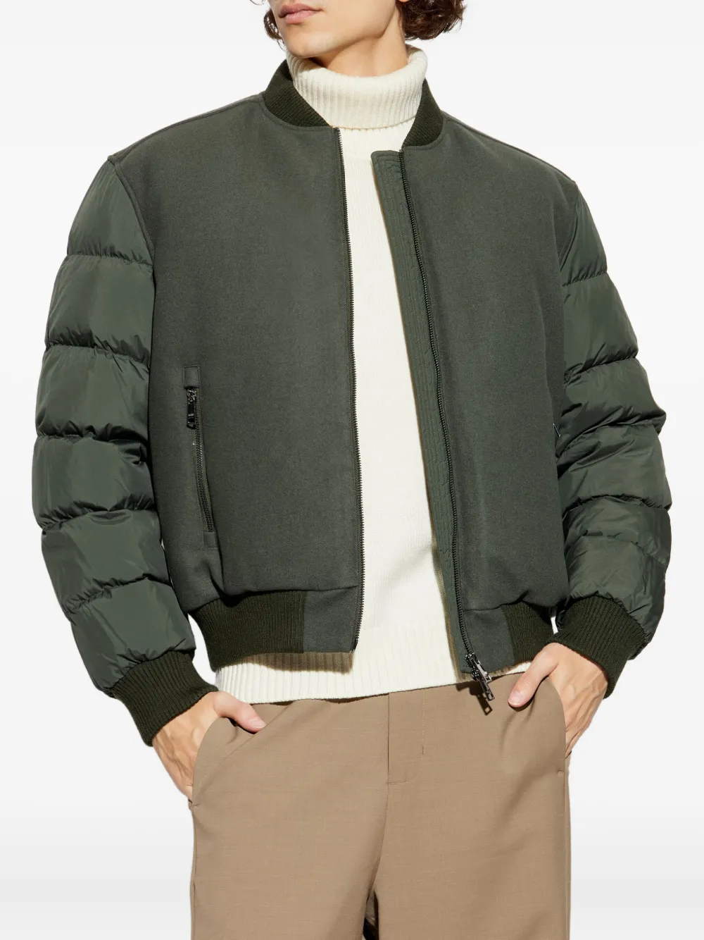 Add Wool Ped Jacket In Green