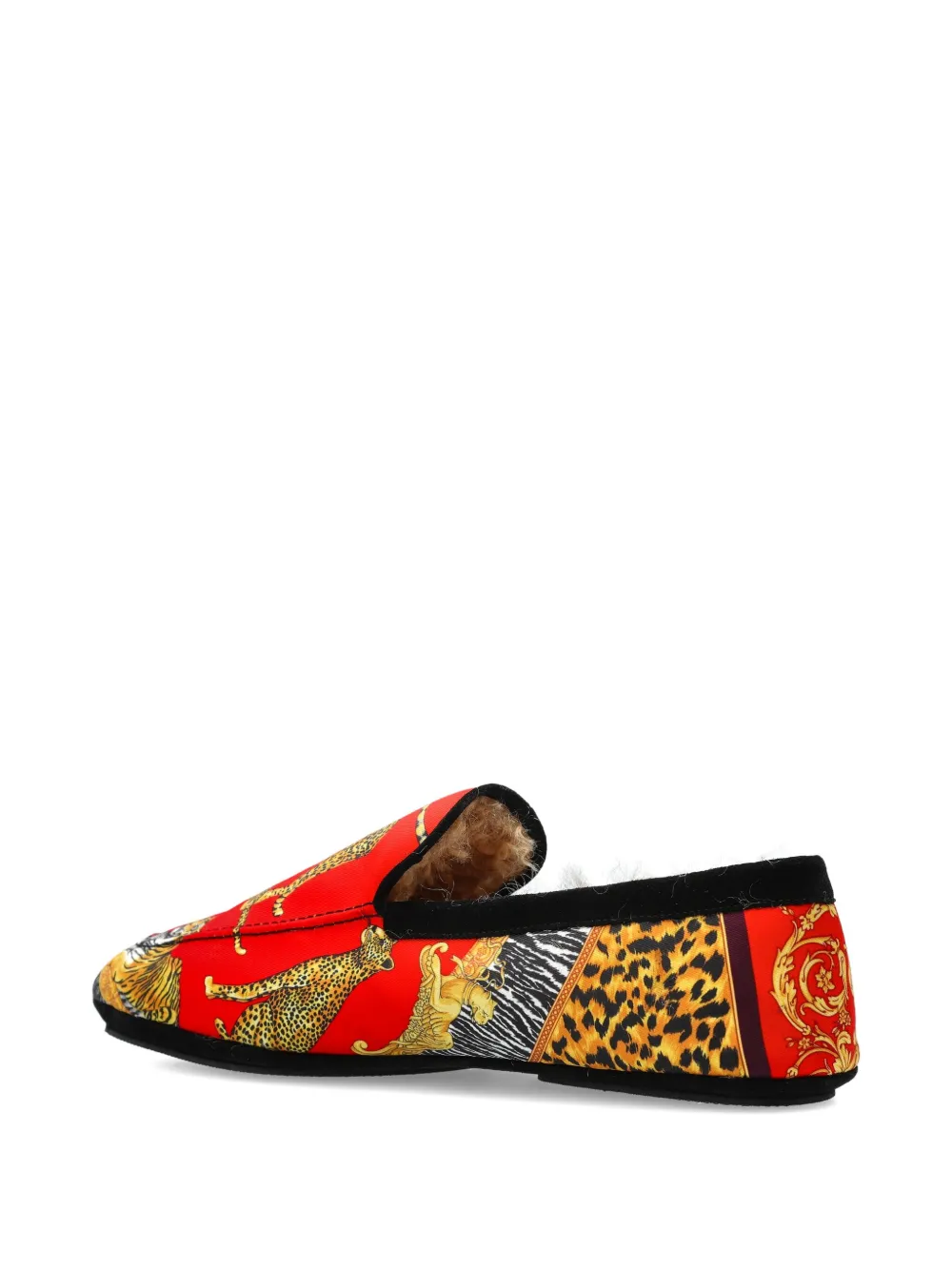 Versace Home loafers met dierenprint Rood