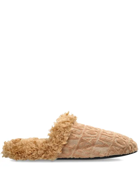 Versace logo curly slippers
