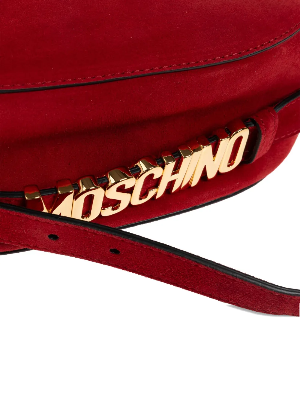 Moschino Handle Me ronde schoudertas Rood
