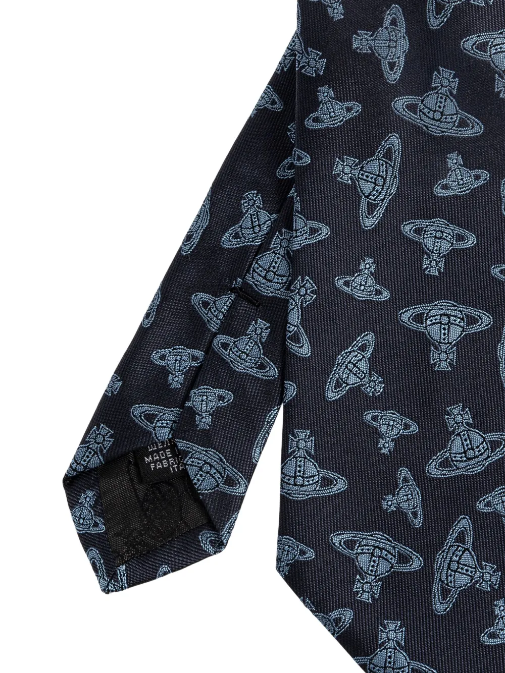 Vivienne Westwood orb-print silk tie - Blauw
