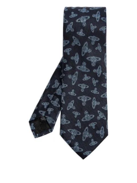 Vivienne Westwood orb-print silk tie