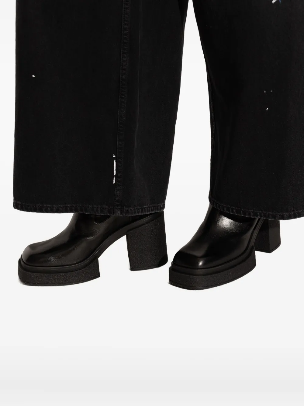 Nodaleto 100mm Platform Leather Boots In Multi