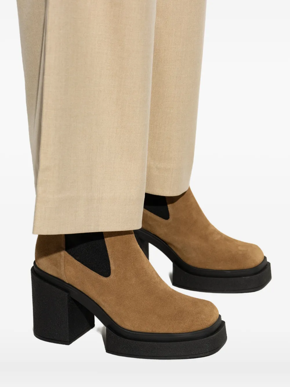 Nodaleto Platform Heel Boot In Brown