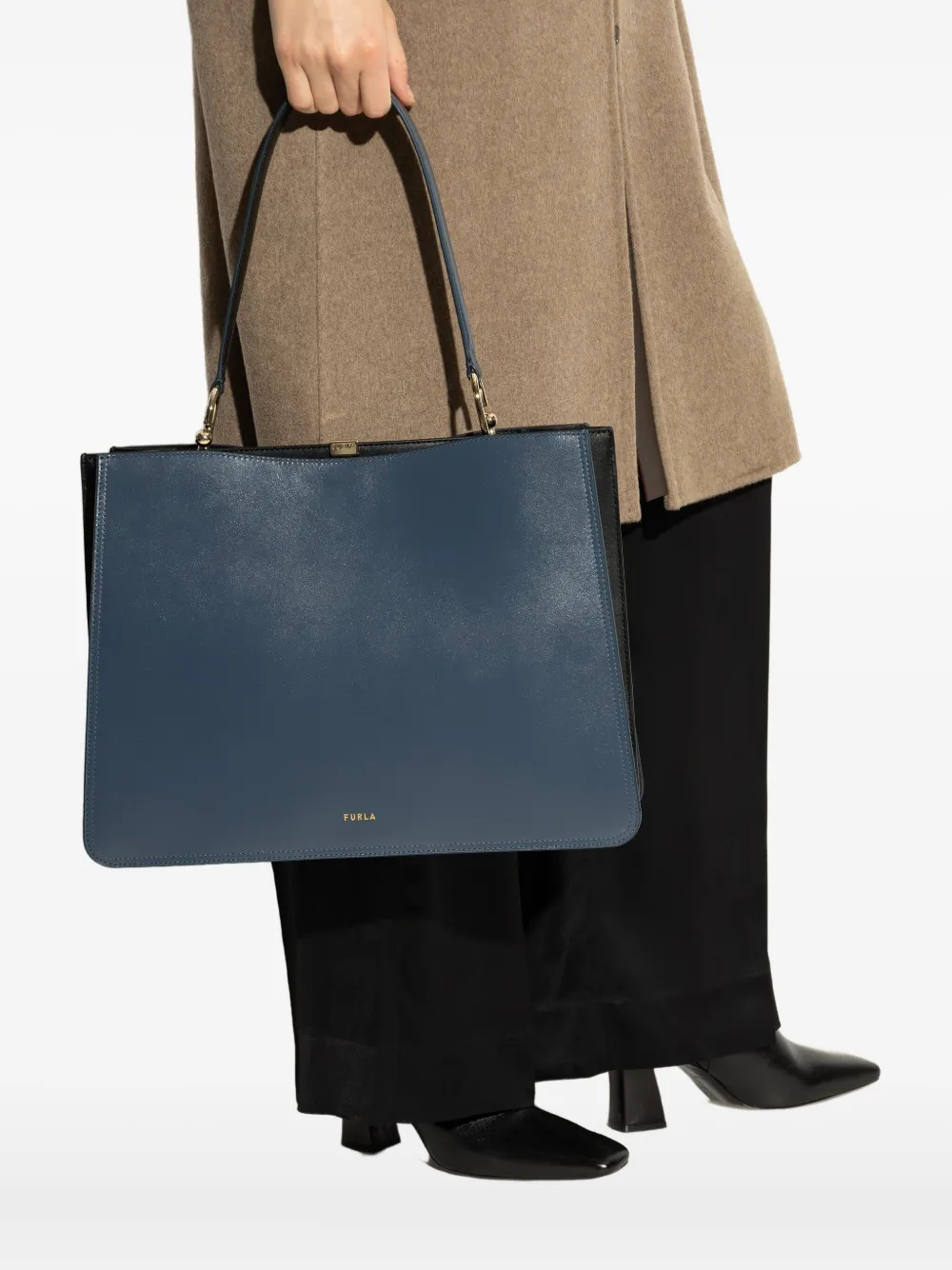 Furla Agata grote shopper met handgreep - Blauw