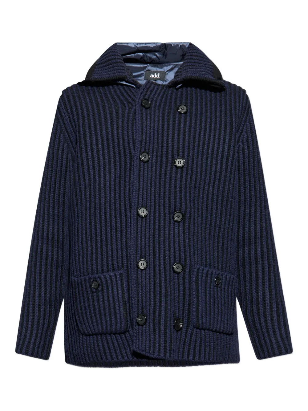 Add striped double-breasted jacket | Blue | Image 1