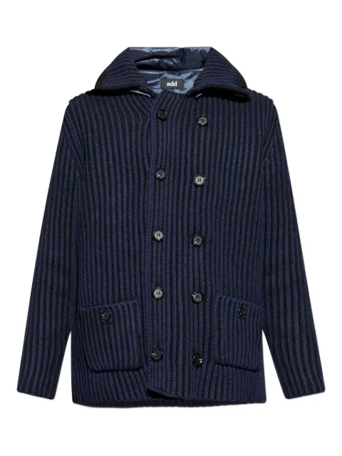 Add striped double-breasted jacket