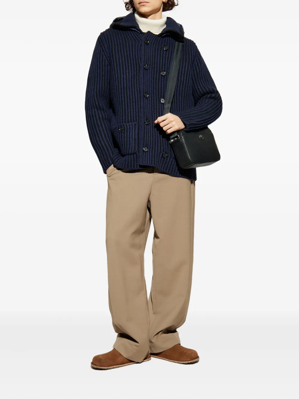 Add striped double-breasted jacket | Hooded Jackets | Image 2