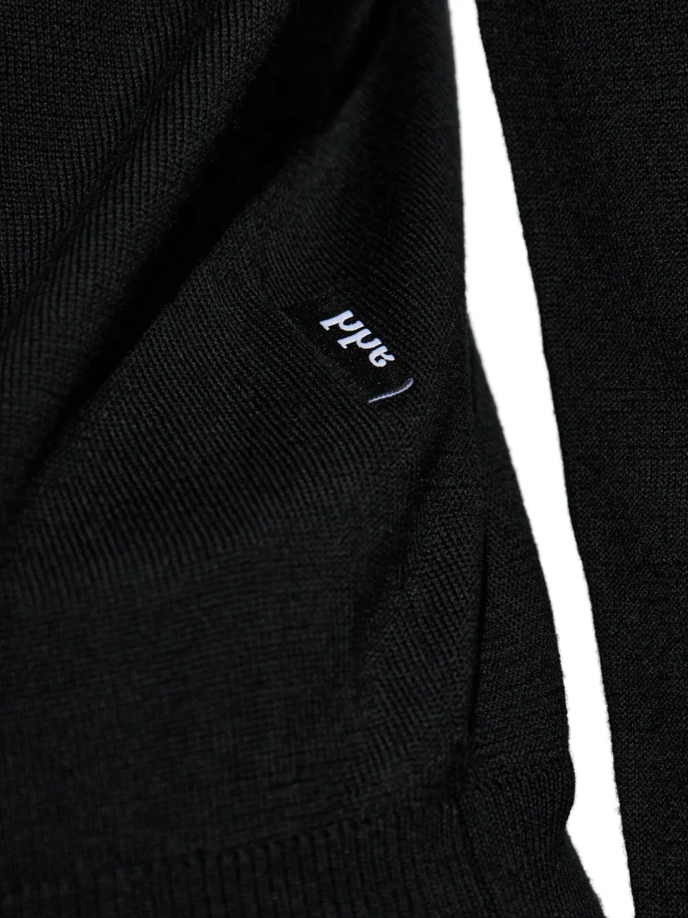 Add Roll-neck Knit Sweater In Black