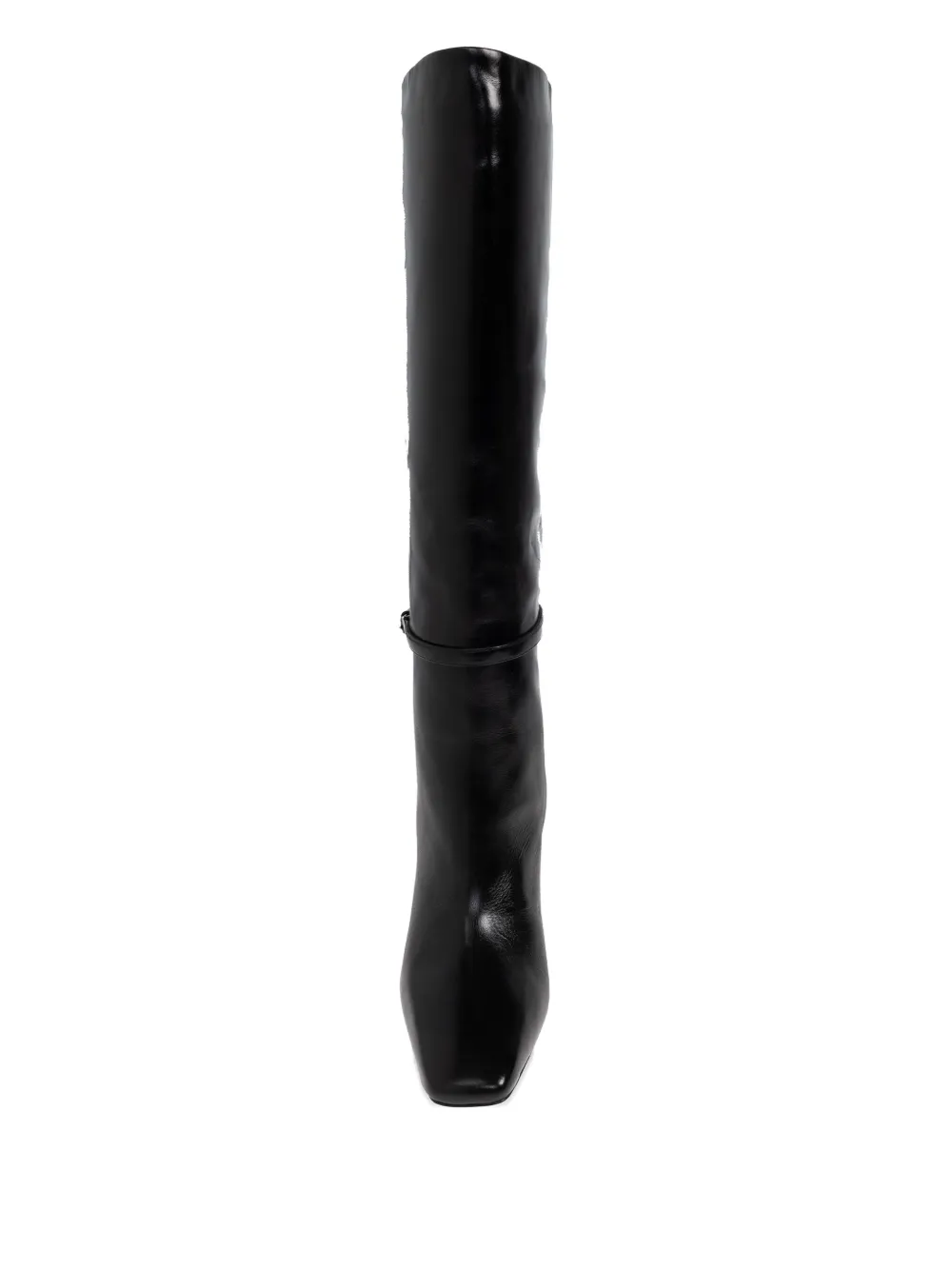 Nodaleto 90 mm knielaarzen met gespbandje Zwart