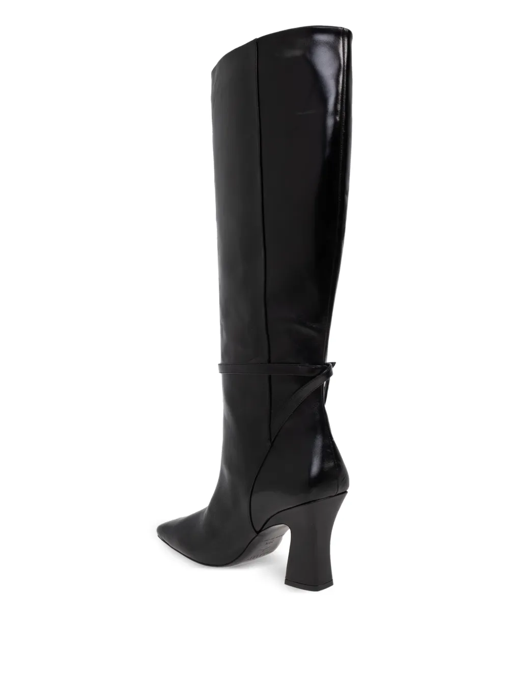  Nodaleto 90mm Buckle-strap Knee-high Boots - Black 