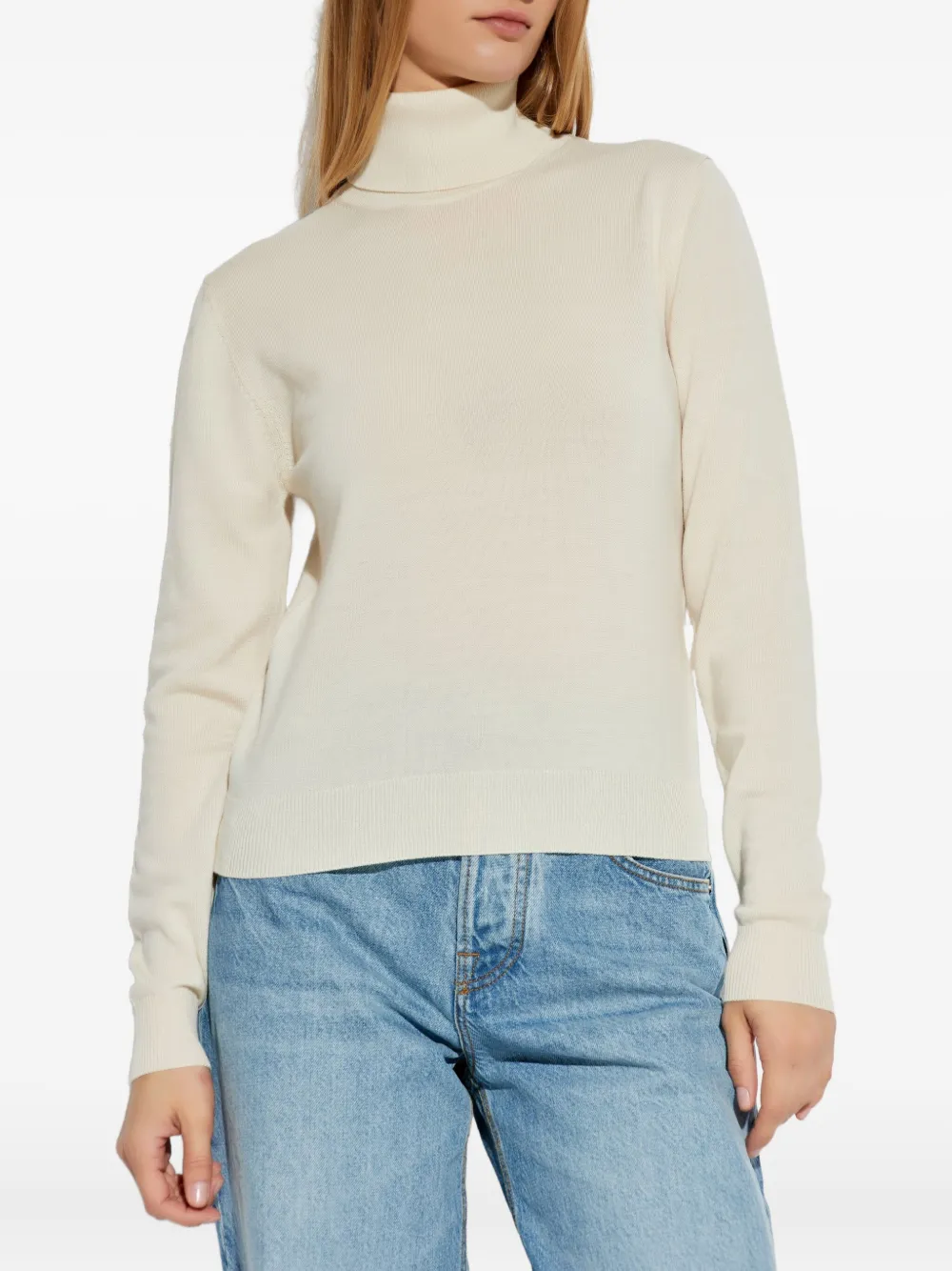 Add Turtleneck Long-sleeve Sweater In Neutral