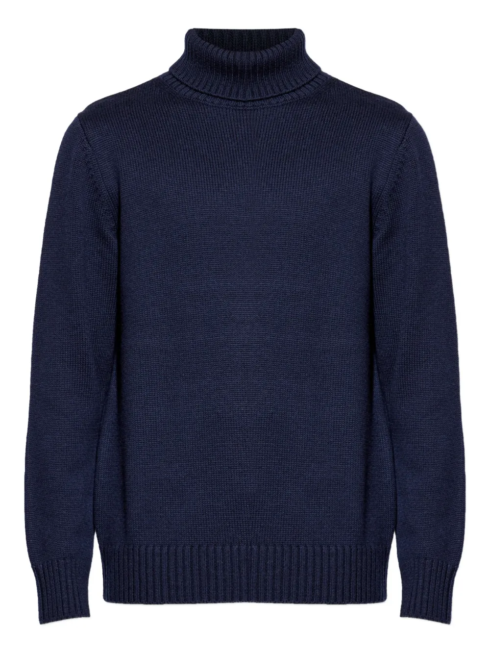 Add roll-neck knit sweater | Blue | Image 1