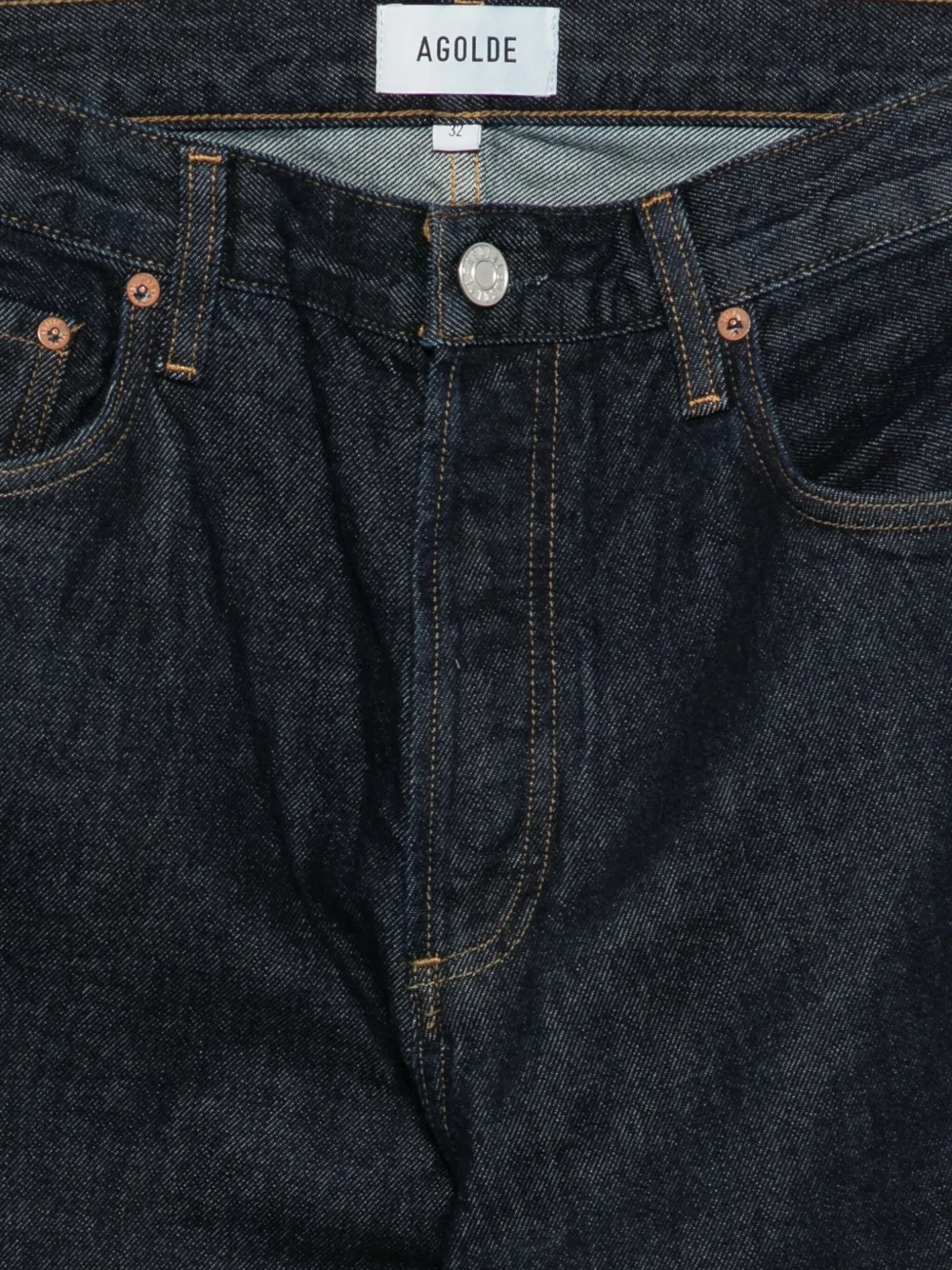 AGOLDE Denim straight jeans met zakken Blauw