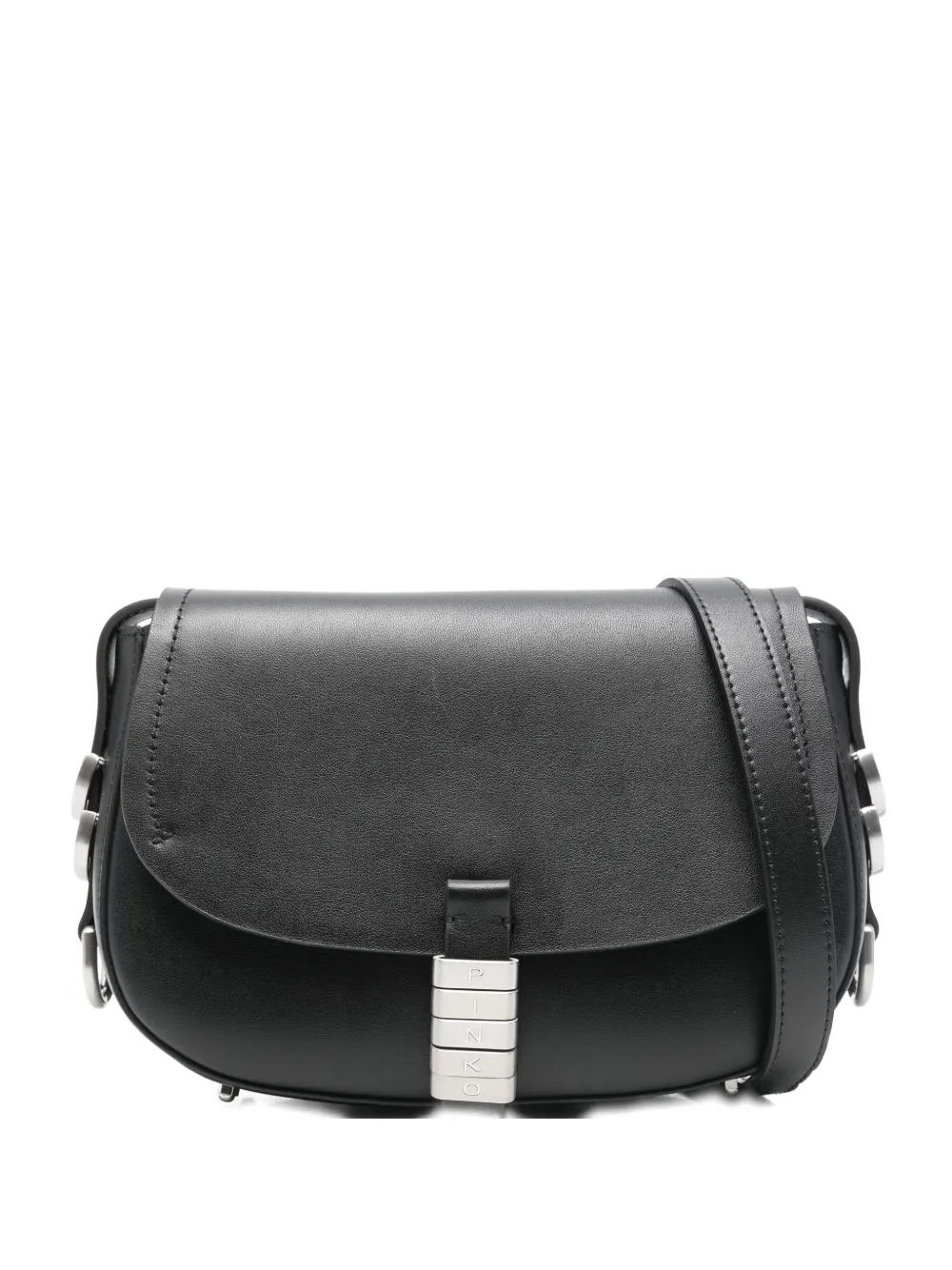 Pinko Saddle Mini Crossbody Bag In Black