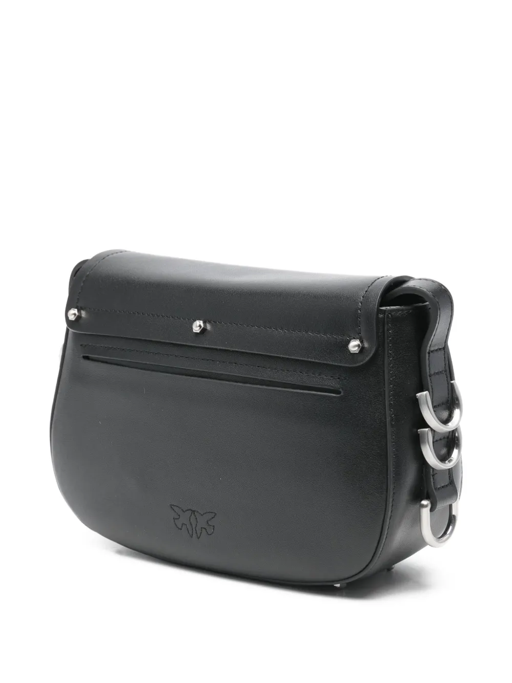 PINKO Leren crossbodytas Zwart