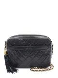 CHANEL Pre-Owned 1991-1994 CC Quilted Lambskin Tassel crossbody bag - Black